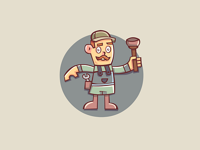 plumber mascot construction mascot plumber illustration plumber mascot plumber mascot illustration