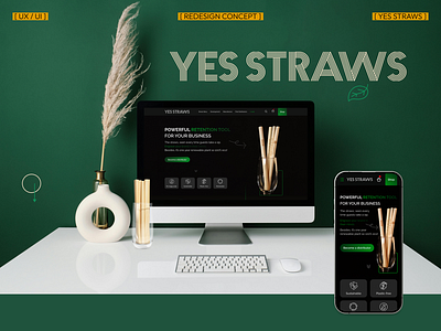 Website redesign. Adaptive design. Straws made of reed. adaptive design advertising biodegradable brand business cocktail compostable distribution eco friendly horeca investment product redesign sales shop straws sustainability uiux web design website