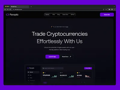 Panoptic - Website Redesign crypto crypto landing page design finance hero section landing page ui uiux design web3 web3 design web3 hero section design web3 landing page