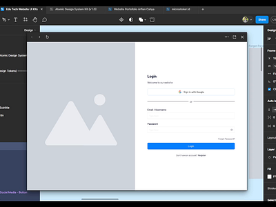 Interactive Clean & Secure Login in Figma design system figma figma design figma kit figma prototyping form login login form microinteractions modern design register ui ui kits ui login uidesign user friendly web design