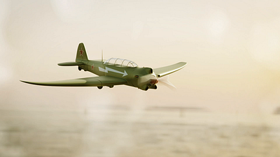 雅克-18型飞机 blender 3d animation