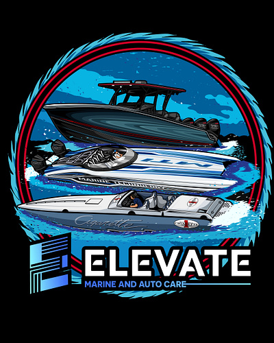 Watercraft Vector Based Illustration automotive branding design graphic design illustration logo marine tshirtdesign vector watercraft