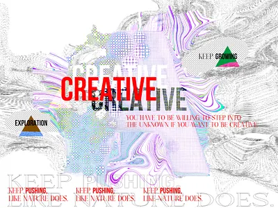 Creative poster color design graphic illustration inspiration shape visual