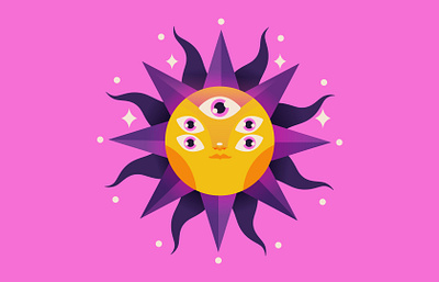 The psychedelic view character characters design dribbble illustration illustrator sun vector