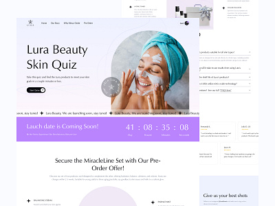 Lura Beauty - Redesign Website beauty beauty website clean cosmetic design landing landong page page salon ui uidesign ux women