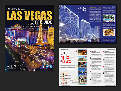 AONN 2016 Las Vegas City Guide brochure city guide design editorial graphic design las vegas map medcomms publication