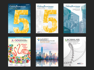 Conference Guide and Prospectus Covers aiih summit aonn biosimilars branding brochure cca summit design graphic design medcomms publication