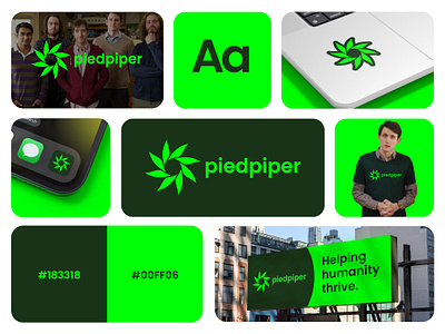 Pied Piper brand identity branding concept design graphic design green icon iconography identity design logo logo design logo designer logos rebrand rebranding tech