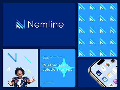 Nemline logo & branding agency logo branding design letter logo letter logo design lettermark logo logo branding logo design minimalist logo modern logo n letter logo symbol