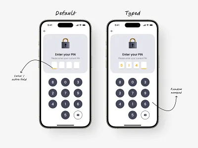 PIN Screen app clean code daily ui lock login minimalist mobile app mobile design passcode password pin protection security unlock validation verification