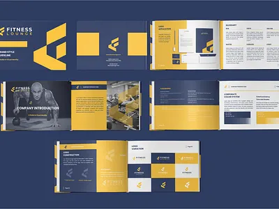 Logo and brand style guidelines for fitness brand guide brand style guidelines clean design fitness fitness logo logo and brand identity logo design modern simple sophisticated timeless unique