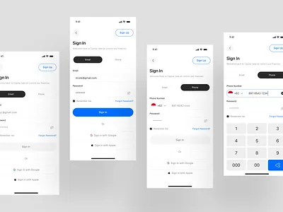 Capita - Finance Mobile App app app design bank bank app bank card card app e wallet finance finance app finance management financial fintech login mobile mobile app mobile app design mobile application money app transaction wallet