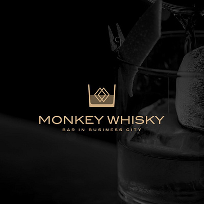 MONKEY WHISKY / BAR LOGO bar logo symbol whisky