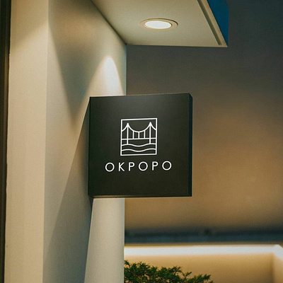 OKPOPO / RESTAURANT LOGO bridge logo restaurant symbol