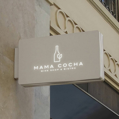 MAMA COCHA / WINE LOGO bottle branding drink logo wine
