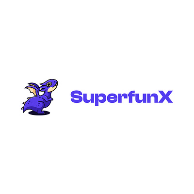 SuperfunX adorable andcostudio animal animation branding cute designer dino dinosaur dragon graphic design identity logo logo concept logo design mascot ui