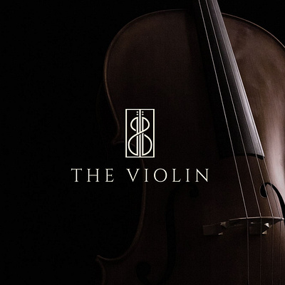 THE VIOLIN LOGO classic logo music violin