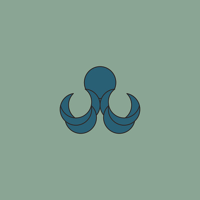 octopus logo blue sea branding design drinks elegant fish food graphic design illustration logo logo design minimalist ocean octopus restaurant river sea underwater vector water