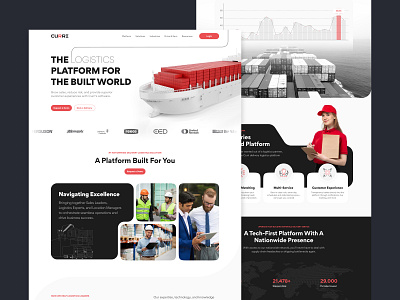 Logistic website design illustration landing page logistics coordination logistics management logistics website project logistics supply chain logistics supply chain management supply chain website ui ui design website design