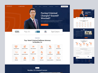 Criminal Lawyer - Attorney Website Design attorney creative criminal defence landing lawyer responsive ui ux website