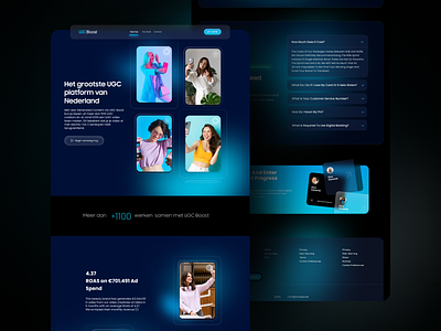 UI Design for UGC Boost brand branding content design digital digital art futuristic graphic design identity branding minimal modern ugc ui ui design ui ux ui ux design user generated content ux ux design website