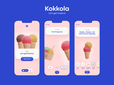 Kokkola - UI design 3d app branding design graphic design logo typography ui
