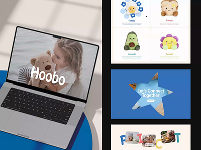 Hoobo - eCommerce Website animation baby blue case study color color full doll e commerce ecommerce interaction landing page motion motion graphics prototype ui web website website animation