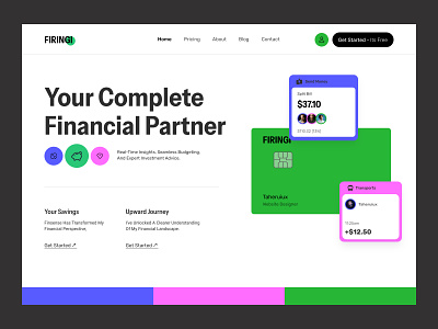 Financial website uiux design asset baking bank website barnding business figma design financial financial website home page inversting investment minimal money saas startup ui ux web design website website ui