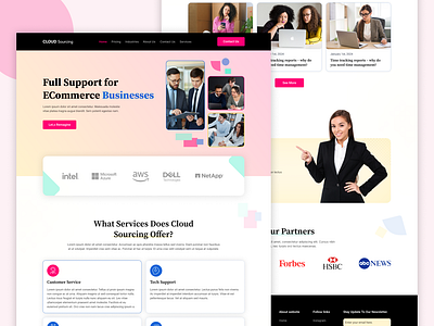 Cloud Sourcing animation good responsive design ui uiux design