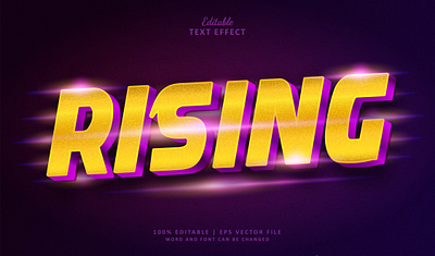 Text Effect Rising chrome cinema cinematic motion graphics motion picture neon rising space text effect