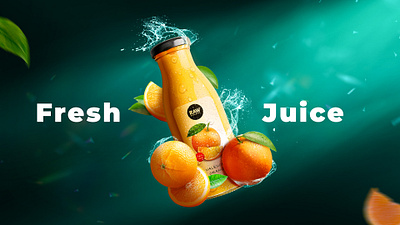 Fresh Squeeze - Raw Pressery's Orange Juice Bottle Redesign graphic design