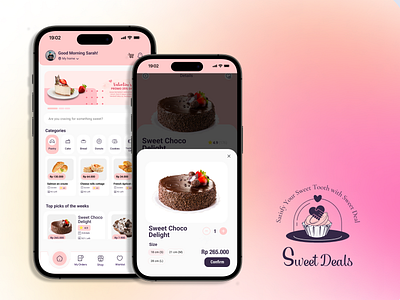 Designing Delight: Crafting the Sweet Deals Bakery App Interface app bakery branding design graphic design interface ui ux