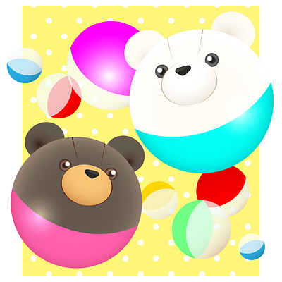 Bear capsule animal cute design illust illustration