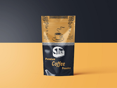 COFFEE POWDER || SHA INDUSTRIES branding business design graphic design illustration logo typography ui ux vector