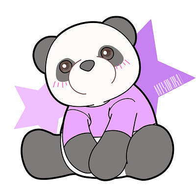 panda animal cute illust illustration panda