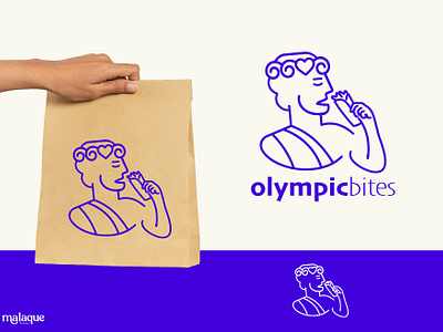 Olympic Bites Logo fastfood fastfood logo greek greek food logo logo