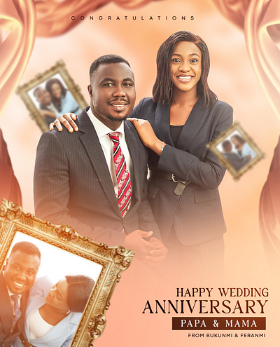 Wedding Anniversary design flier flyer graphic design