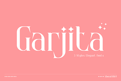 Garjita - Font display font elegant font fashion font design luxury poster font serif type design typeface typography