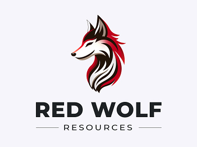 Red Wolf Resources logo brandidentity branding design elegant graphic design illustration logo purchase sale ui ux vector wolf