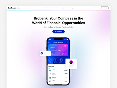 Digital Banking Landing Ui ai bank app banking design finance app fintech fintech ui product product design ui uiux ux web web design website