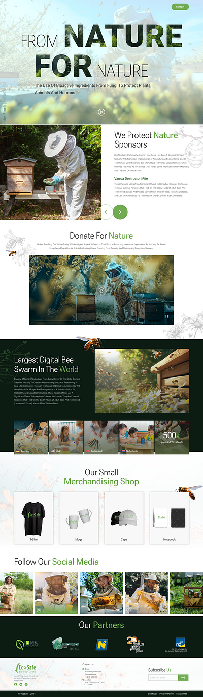 Hompage Re designed for Bee Farming Company beefarming uiux