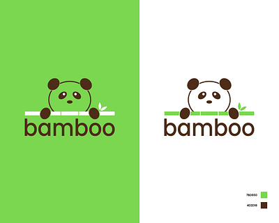 Panda Logo - Bamboo #dailylogochallenge #day1 3d bamboo logo branding daily logo daily logo challenge day 3 graphic design logo logo challegne logo design panda logo ui