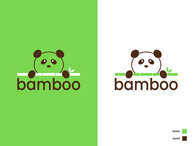 Panda Logo - Bamboo #dailylogochallenge #day1 3d bamboo logo branding daily logo daily logo challenge day 3 graphic design logo logo challegne logo design panda logo ui