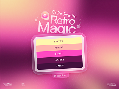 🔮 Retro Magic color colorful colors cyber design gradient graphic interface magic mesh old palette pink retro ui ux vintage web wine yellow
