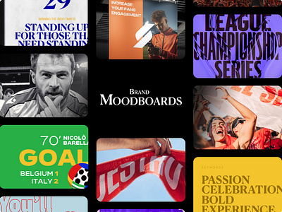 Football Fantasy App Moodboard Explorations fandom fandommoodboard football footballmoodboard interfacedesign soccer soccermoodboard soccerui sportsui uiux