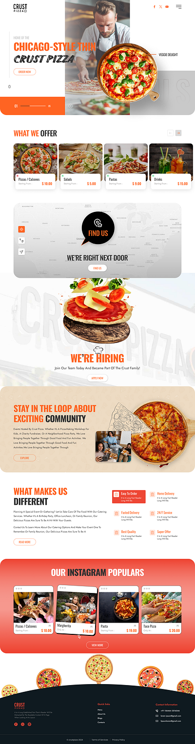 Homepage Redesigned for a Restraunt restraunt uiux