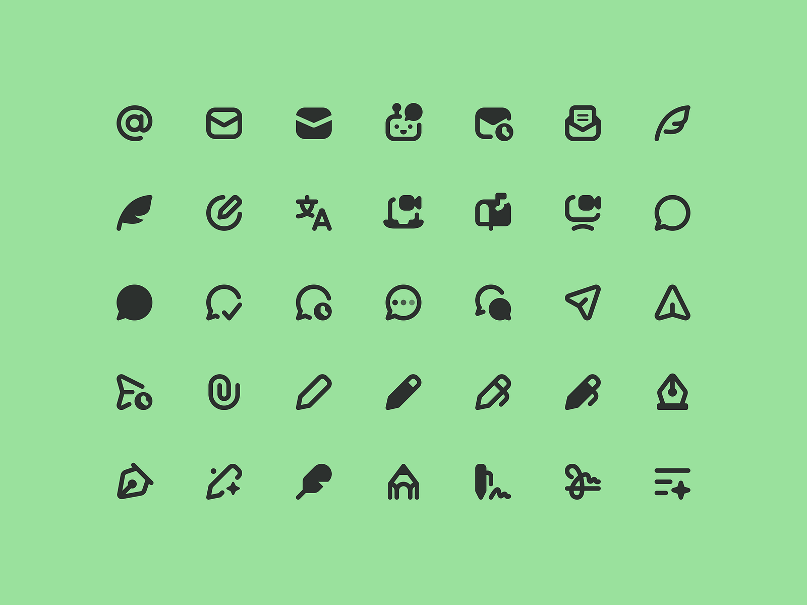 Micro Communication Icons by Sebastiano Guerriero for Nucleo on Dribbble