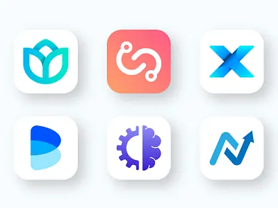 Modern App Icons 3d app icon app logo branding creative graphic design logo logo design modern logo tech unique logo