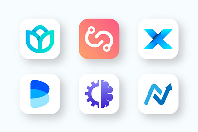 Modern App Icons 3d app icon app logo branding creative graphic design logo logo design modern logo tech unique logo