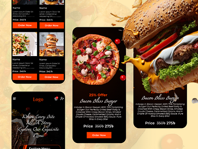 Food Ordering website & app app food ordering ui website